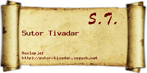 Sutor Tivadar névjegykártya