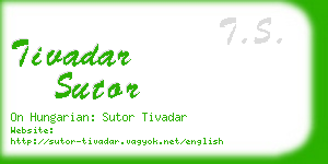 tivadar sutor business card